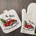 Buchanan Old Sett Tartan Crest Oven Mitt And Pot Holder (2 Oven Mitts + 1 Pot Holder)