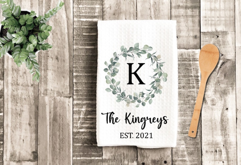 DesignsByManon Monogram Tea Towel