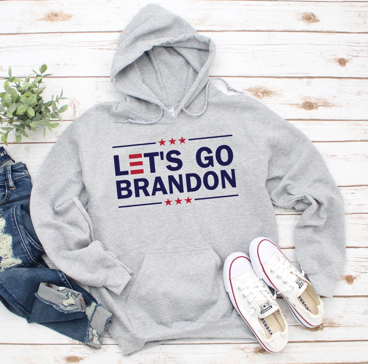 Let's Go Brandon Christmas Sweatshirt Ugly Sweater - Trends Bedding