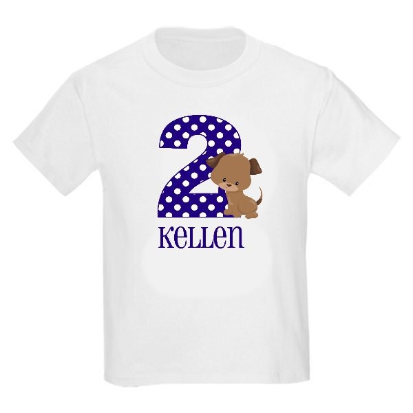 Boys Puppy Dog Personalized Birthday Shirt ANY AGE Etsy