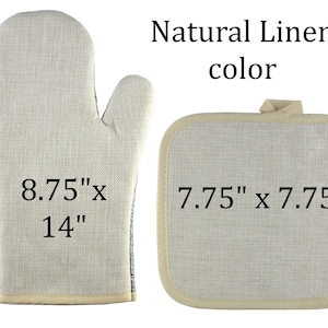 Personalized Linen Apron Set, Utensils Custom Oven Mitt Tea Towel Apron Gift Set Personalized Gifts for Mom, Mimi's Kitchen image 4