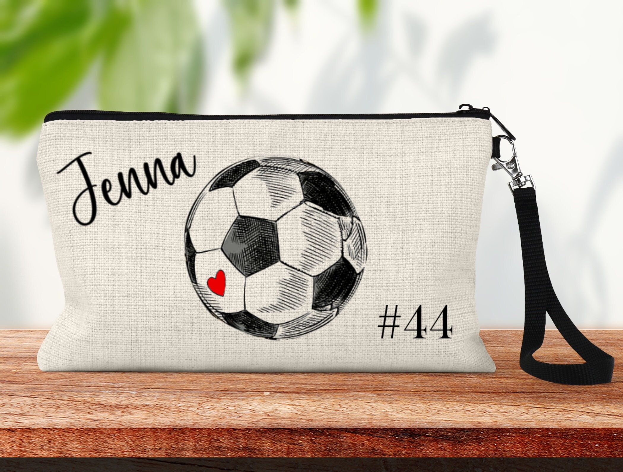 JNIAP Soccer Cosmetic Travel Toiletry Bag Soccer Coach Player Survival Kit  Life Is Better With Soccer Zipper Pouch Soccer Gift (Better with Soccer