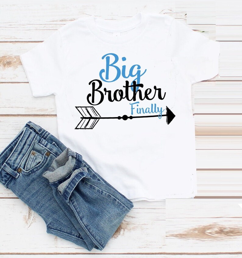 Pregnancy Announcement Big Brother To Be T-shirt New Big Brother Big Brother Finally Arrow