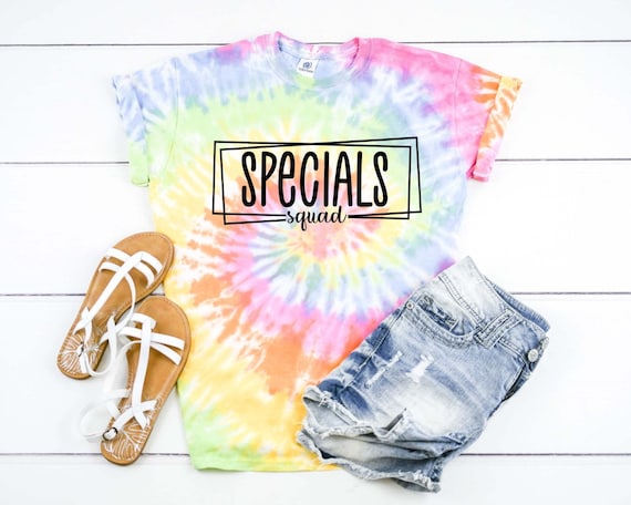 Specials Squad Teacher,  Back To School Special Group Teachers Shirts Tie Dye Graphic Tee T-Shirt