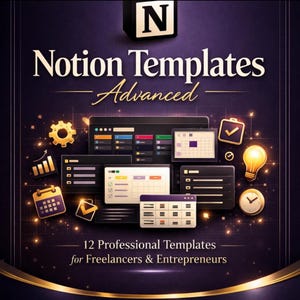 Notion Template Advanced - 12 Professional Templates
