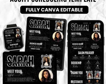 Acuity scheduling template hair stylist, Acuity scheduling template, Booking site template hairstylist, Acuity scheduling template, DIY