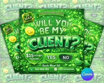 March Booking Flyer, March Flyer, March Books, Book Now Flyer, March Madness Flyer,St.Patricks Day Flyer, MUA Lashes Nails Hair March Flyer