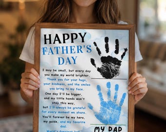 Father's Day Handprint Printable, DIY Craft Gift for Dad, Gift for Dad, Father's Day Printable, Digital Download, Father's Day Craft
