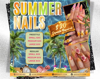June Booking Flyer, Summer Booking Flyer, June Books Open, June Summer Hair Flyer, June Nails Flyer, June Lashes Flyer, June Makeup Flyer