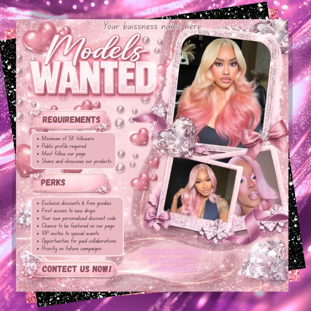 Model Needed Poster Models Wanted Flyer Template | DIY Looking for Model | Looking for ...