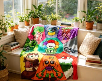 Dandy's World Game Blanket Soft Throw, Fan Cozy Throw for Bedroom Decor