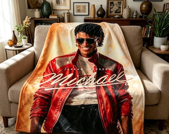 Michael Jackson King of Pop Decke weicher Überwurf, MJ Fan Andenken Geschenk