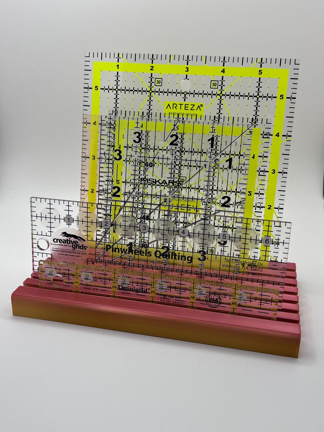 3D Printed Quilt Ruler Holder | Sewing Room Decor | Seamstress Gift ...