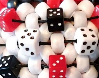 アクセサリー 1199 CANNON Dice Bracelet Red & Black Feeling Lucky - Red and Black Dice Bracelet Cuff / Lady Luck Kandi