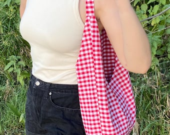 Tote Bag | Crossbody Bag | Gingham | Handcrafted