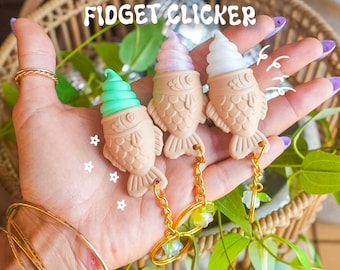 Taiyaki Icecream Clicker Keychain