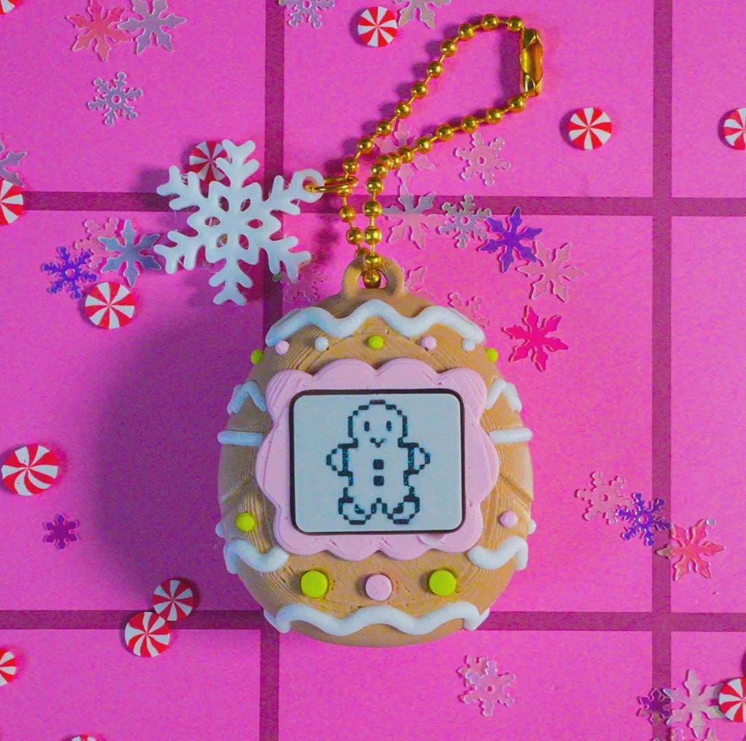 Christmas Tamagotchi Clicker Keychain - Etsy
