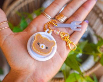 Bear Pancake Clicker Keychain