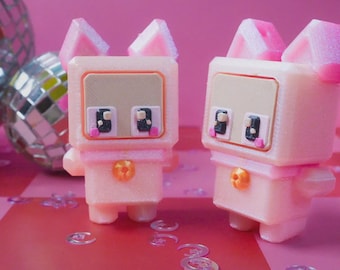 Pixel Kitty Cat Clicker Keychain