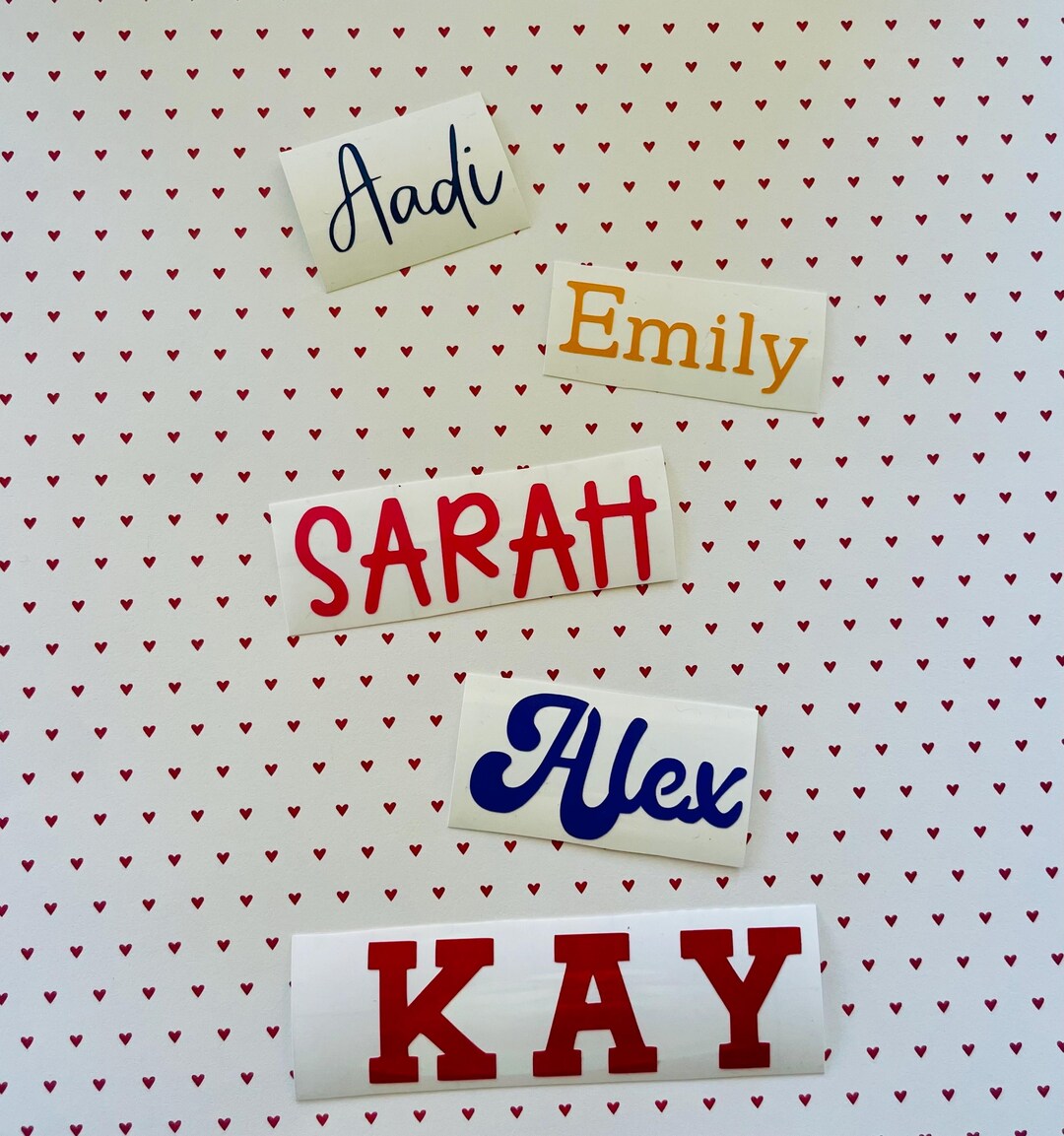 Custom Vinyl Name Sticker | 1 Inch Tall | Personalized Decal - Etsy