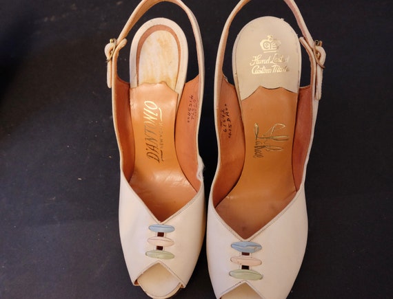 1950s Deadstock Joseph Larose Peep Toe Heels Shoes