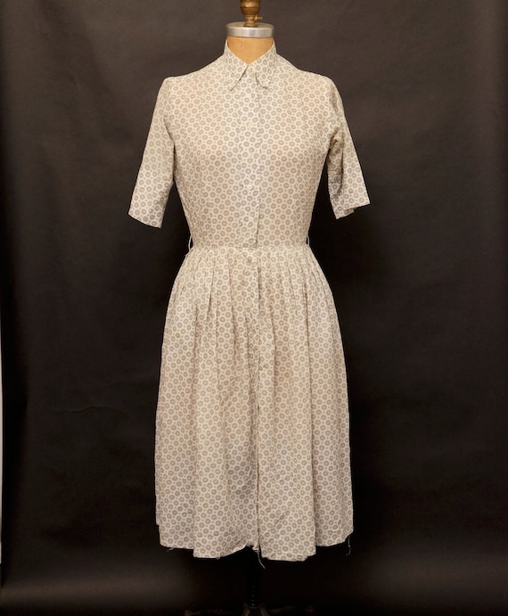 Vintage 1950s Cotton Day Dress