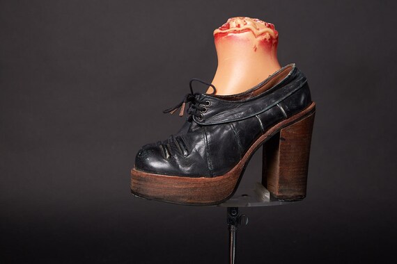 1970s Platform Oxfords Heels Shoes - image 3