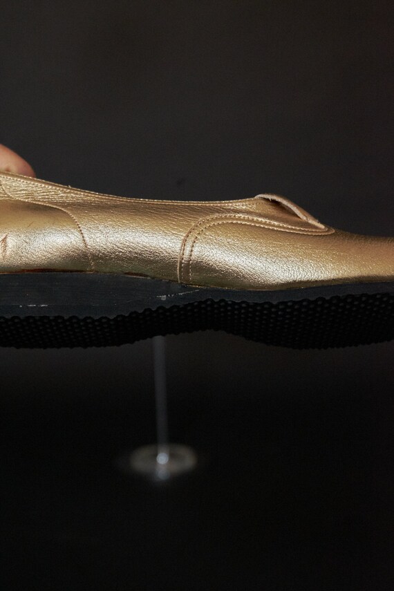 1950s DEADSTOCK Joseph Larose Gold Walking Shoe - image 9