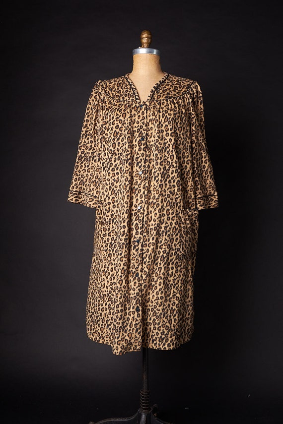 Ladies Animal Print  Nightdress Marquise Button Front Design Sizes s/m/l/xl 
