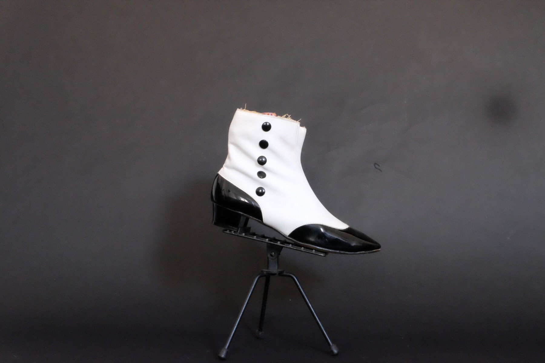 1960s Mod Go Go Black and White Boots - Etsy