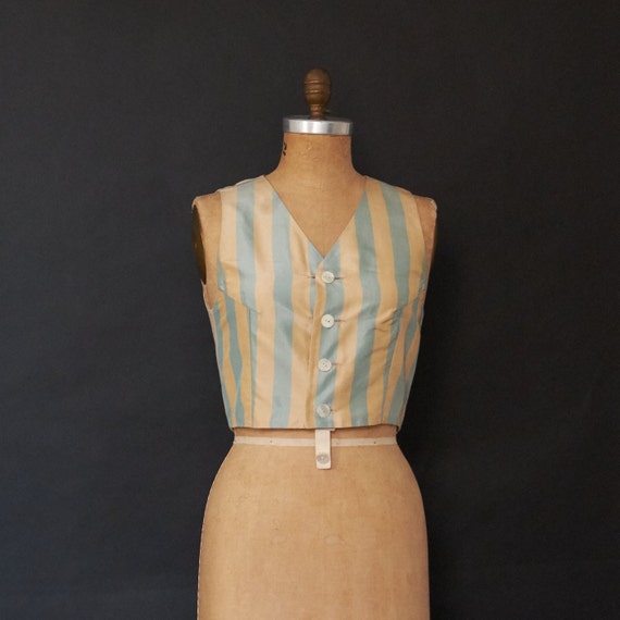 Vintage 1990s Wim Neels Silk Striped Vest