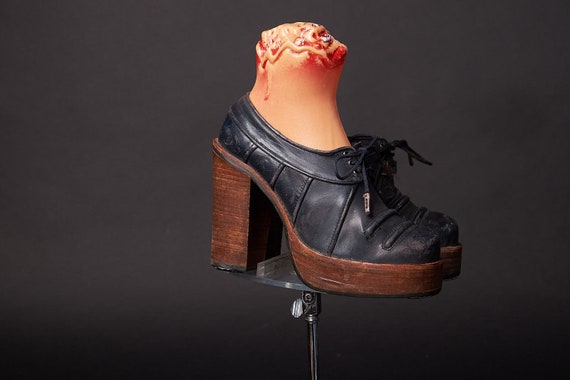 1970s Platform Oxfords Heels Shoes - image 1