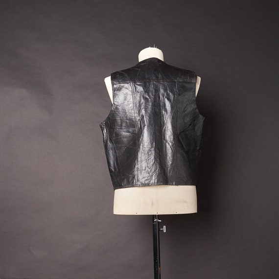 1990s Deastock Leather Vest - image 3