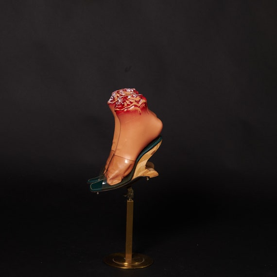 50's Heels, Lucite Rhinestones, Pink Leather, 1950's Vintage Open
