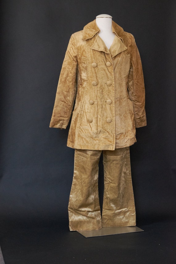 1970s Velvet Suit Pants Outfit