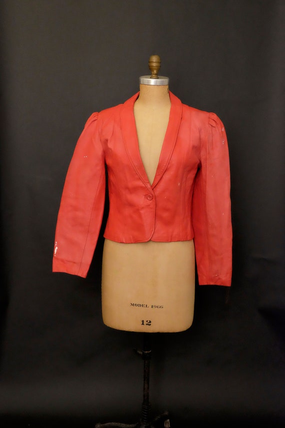 Best 1980s Red Leather Coat Jacket