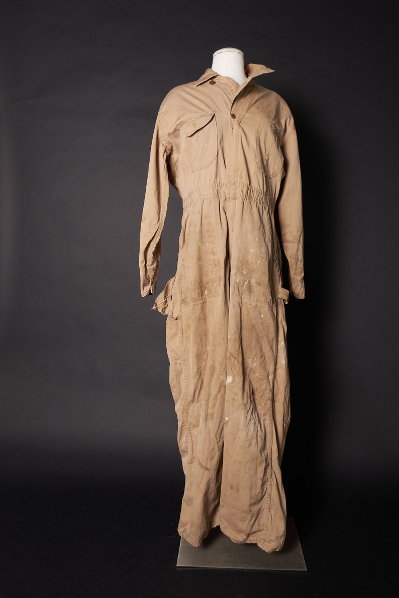 1950s Sanforized Tan Coveralls Jumpsuit 1950s Sanforized Tan Coveralls Jumpsuit