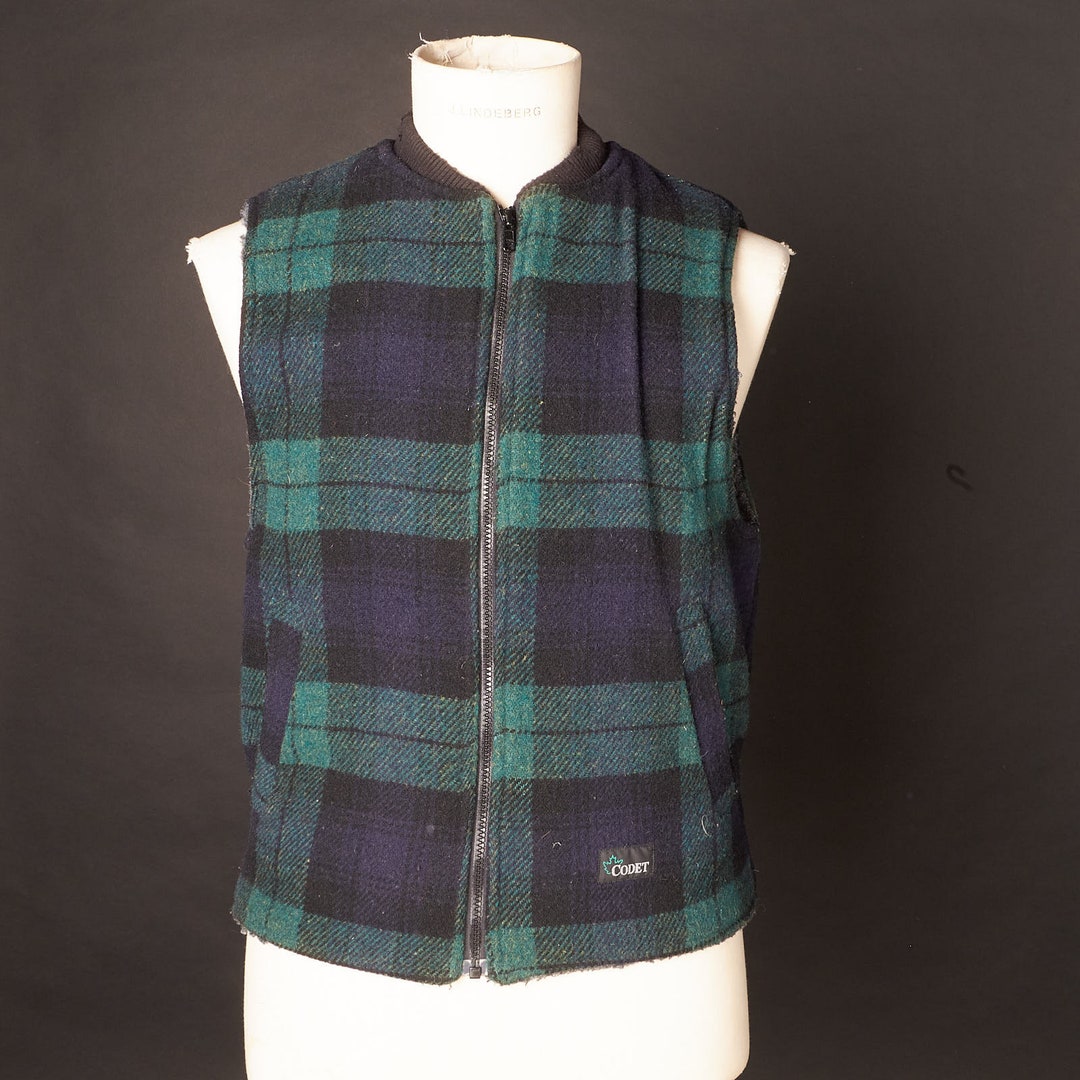 Vintage Y2k Codet Plaid Vest - Etsy