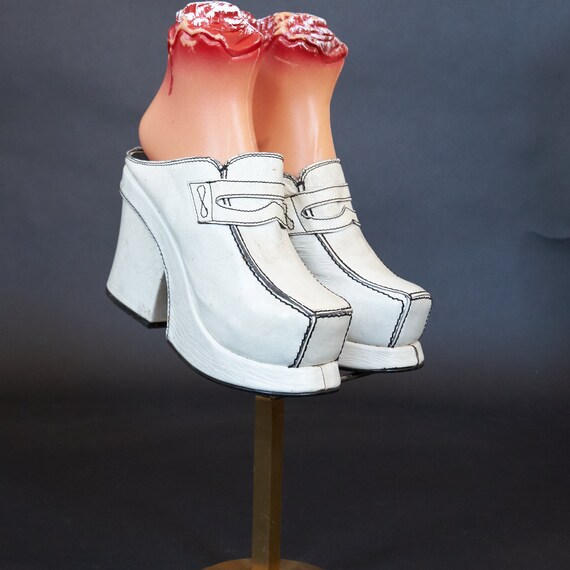 70s style platform heels