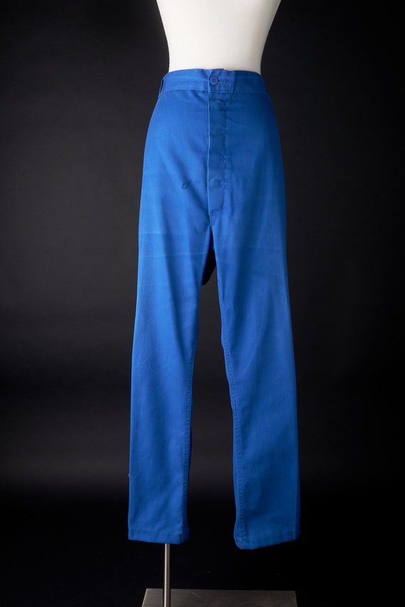 1970s Blue French Work Chore Pants Gem