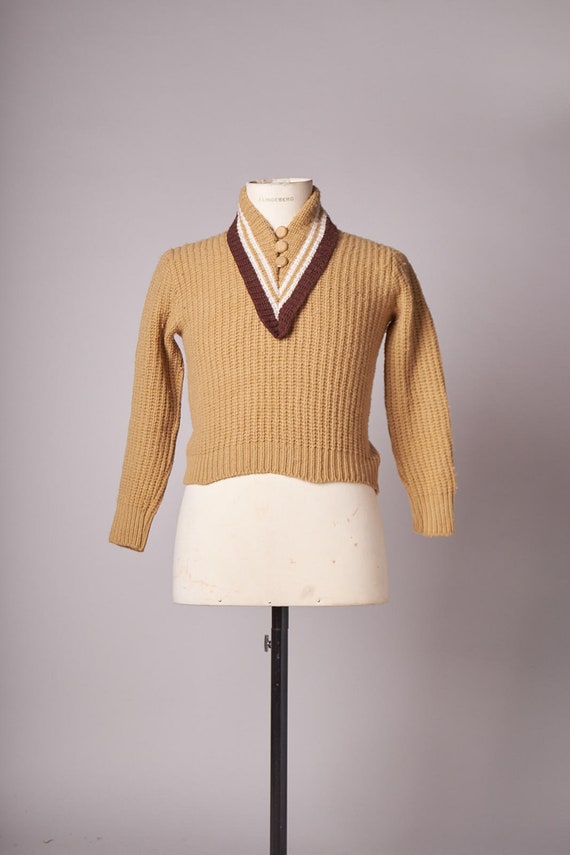 1950s Mod Pull Over Sweater - image 1