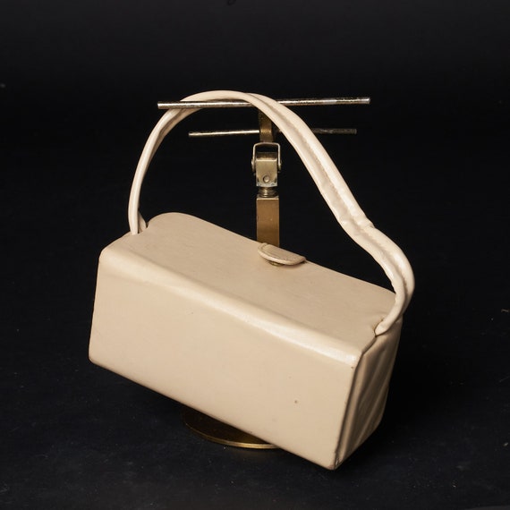 1950s Beige Box Purse Bag - image 2