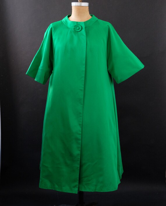 Brilliant Green 1950s Formal Evening Coat