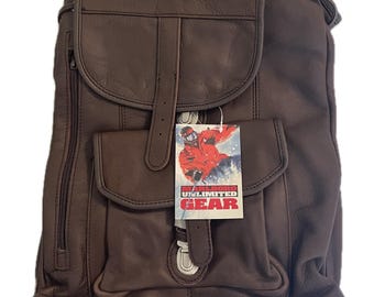 NEW! 1997 Marlboro Unlimited Gear Cowhide Leather Backpack w/ Tag