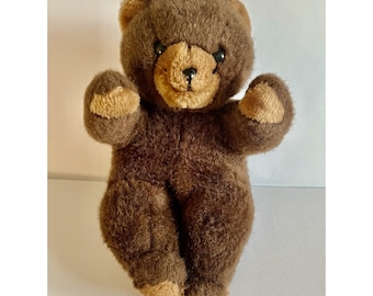 VTG 1985 Brown Teddy Bear Plush Calderon Co Inc Stuffed Animal