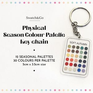 Llavero con paleta de colores de temporada: estilo de armario cápsula