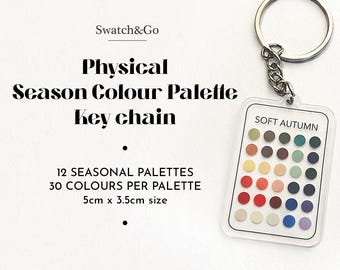 Brelok z paletą kolorów sezonowych – stylizacja garderoby kapsułowej