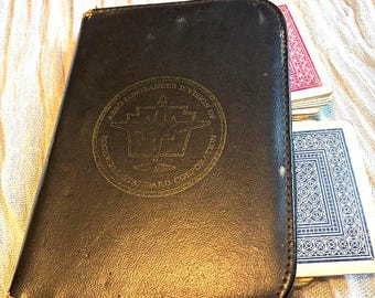 Aero Commander Two Card Deck Leather Portfolio
