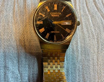 Men's Citizen Quartz Cryston Wrist Watch