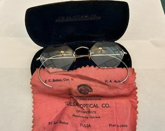 1950's Wire Frame Octagonal Glasses